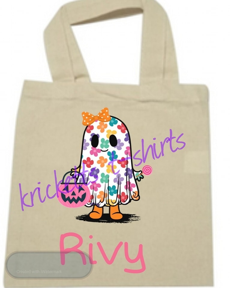 Personalized Trick or Treat bags Girl