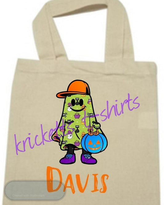 Personalized Trick or Treat bags Boy