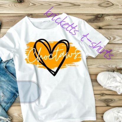 Choctaws Orange Heart/Banner Spirit Wear